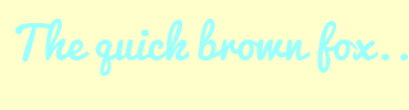 Image with Font Color 99FFFF and Background Color FFFFCC